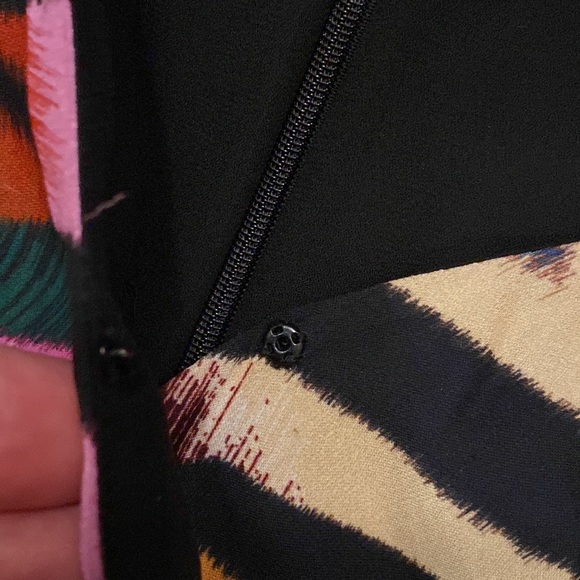 Parker Rare Multi-Color Animal Print Silk Blend Mini Dress Size 6 - Picture 3 of 7